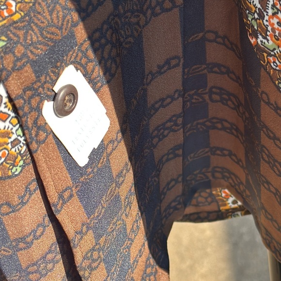 NOS Vintage 1970s xl Shirt golden arrow disco pimp Old stock - Picture 6 of 11